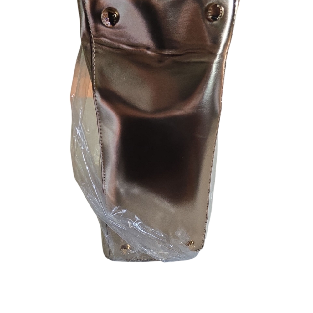 Michael Kors Metallic Gold Tote Bag HAMILTON - Picture 7 of 7